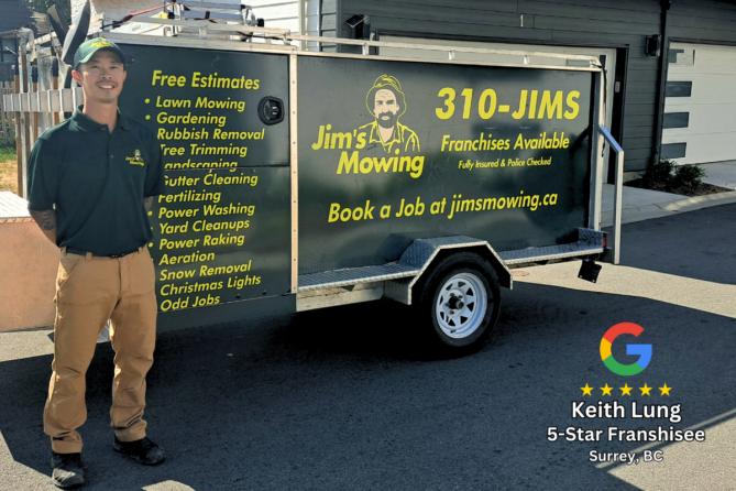 Jim's Mowing Gardening Franchises in British Columbia