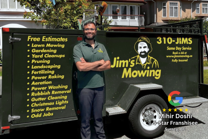 Jim's Mowing Lawn Service Franchise in British Columbia