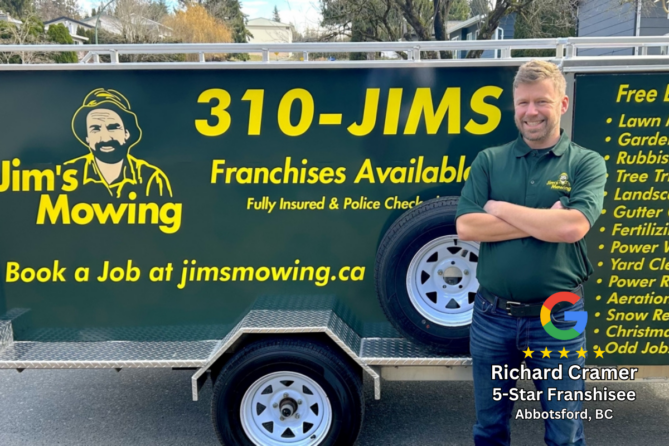 Jim's Mowing Landscaping Franchise in British Columbia