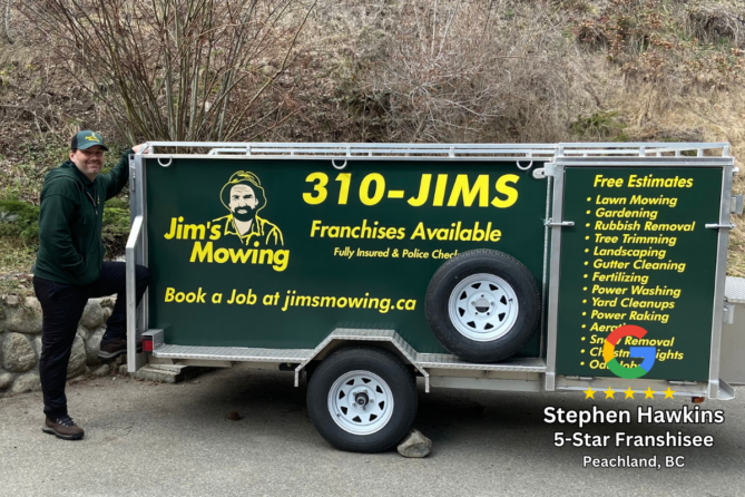 Jim's Mowing Lawn Mowing Franchise for Sale in British Columbia