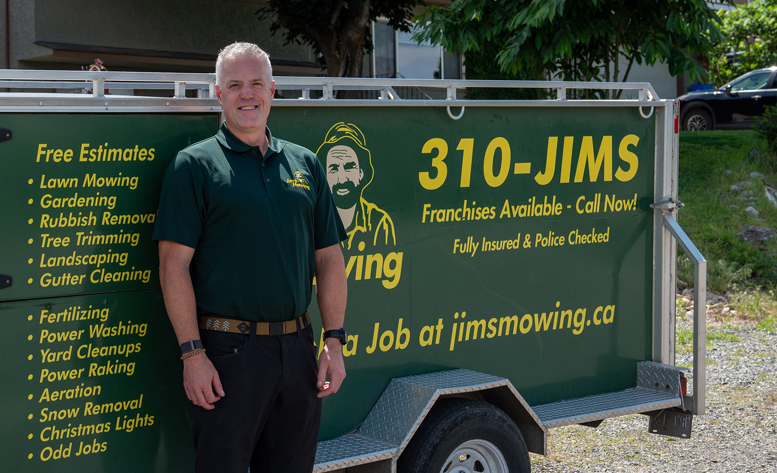 kevin christie In Front of Trailer